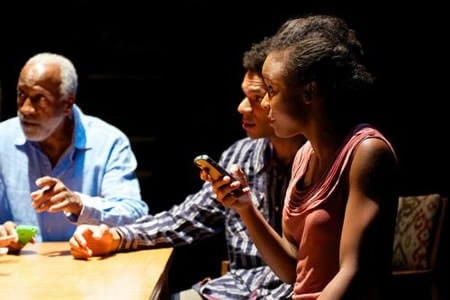Willie C. Carpenter as Clay (l), Biko Eisen-Martin as Jeremiah, and and Kaliswa Brewster as D. Photo by Seth Freeman.