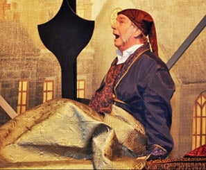 Scrooge (Mike Baker, Jr.) Photo by Veronica Bruno.