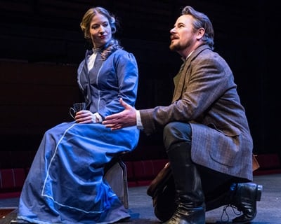 Elizabeth Kelly and Ron Heneghan as Kathryn and Dr. Astrov. Photo by Teresa Castracane.