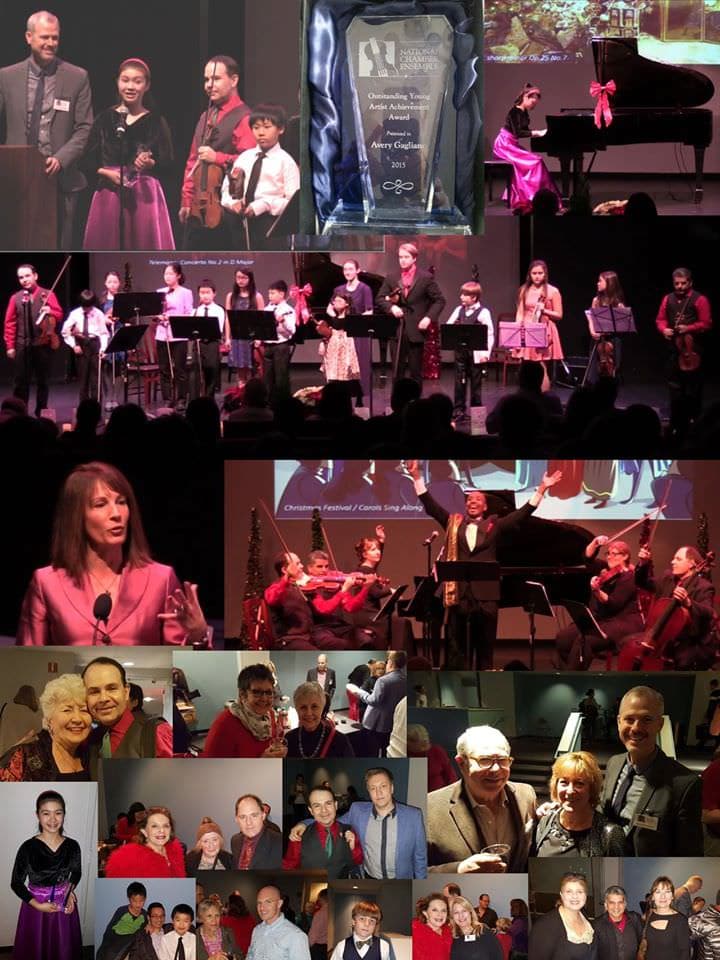 The young violinists are : Julia Kim, Tyler LaPointe, Yuri Popov, Adele Lezec, Robert Sun, Andrew Tang, Zoe Fong, Edward Kim, NissaFlanders, Leah Mitchell, Sean Ganous, Amy Huang. Mary-Claire Burick , President of the Rosslyn Business Improvement District is in pink. 