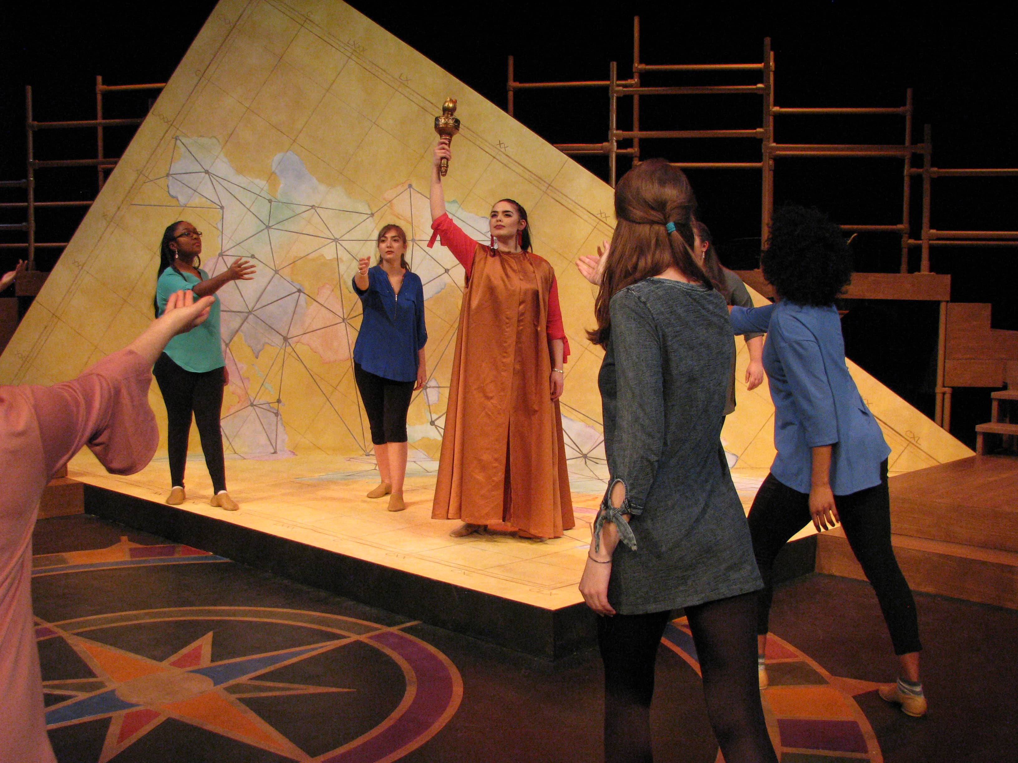 Migratory Tales, by Leslie Jacobson, played at George Washington University through April 1. Photo by Kirk Kristlibas.