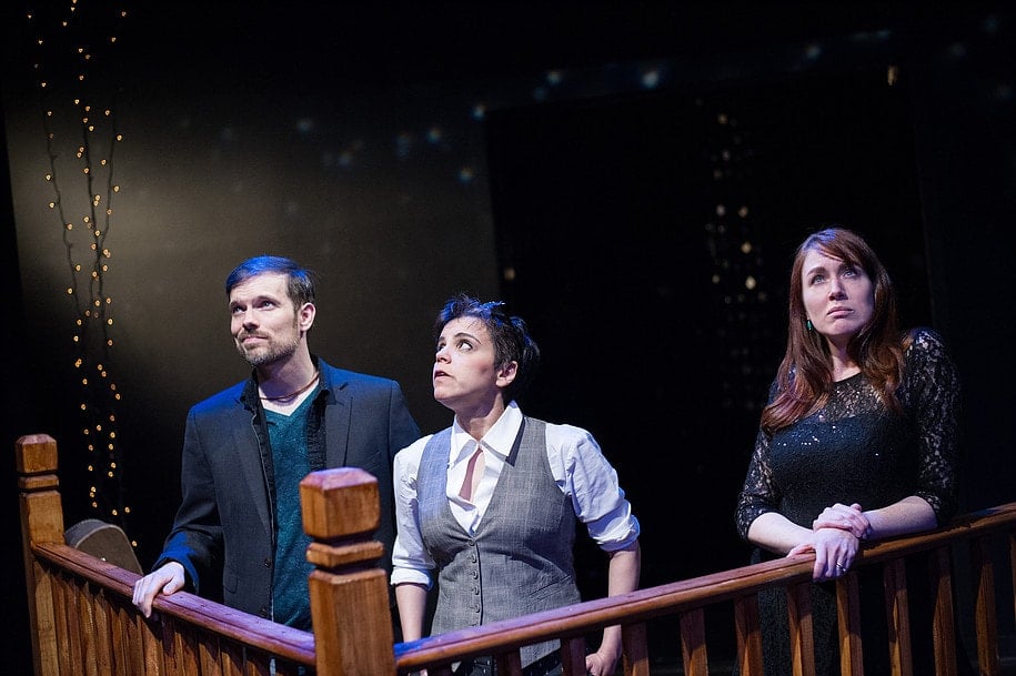 Matt Bassett, Nora Achrati, and Helen R. Murray in The Pavilion. Photo by C. Stanley Photography.