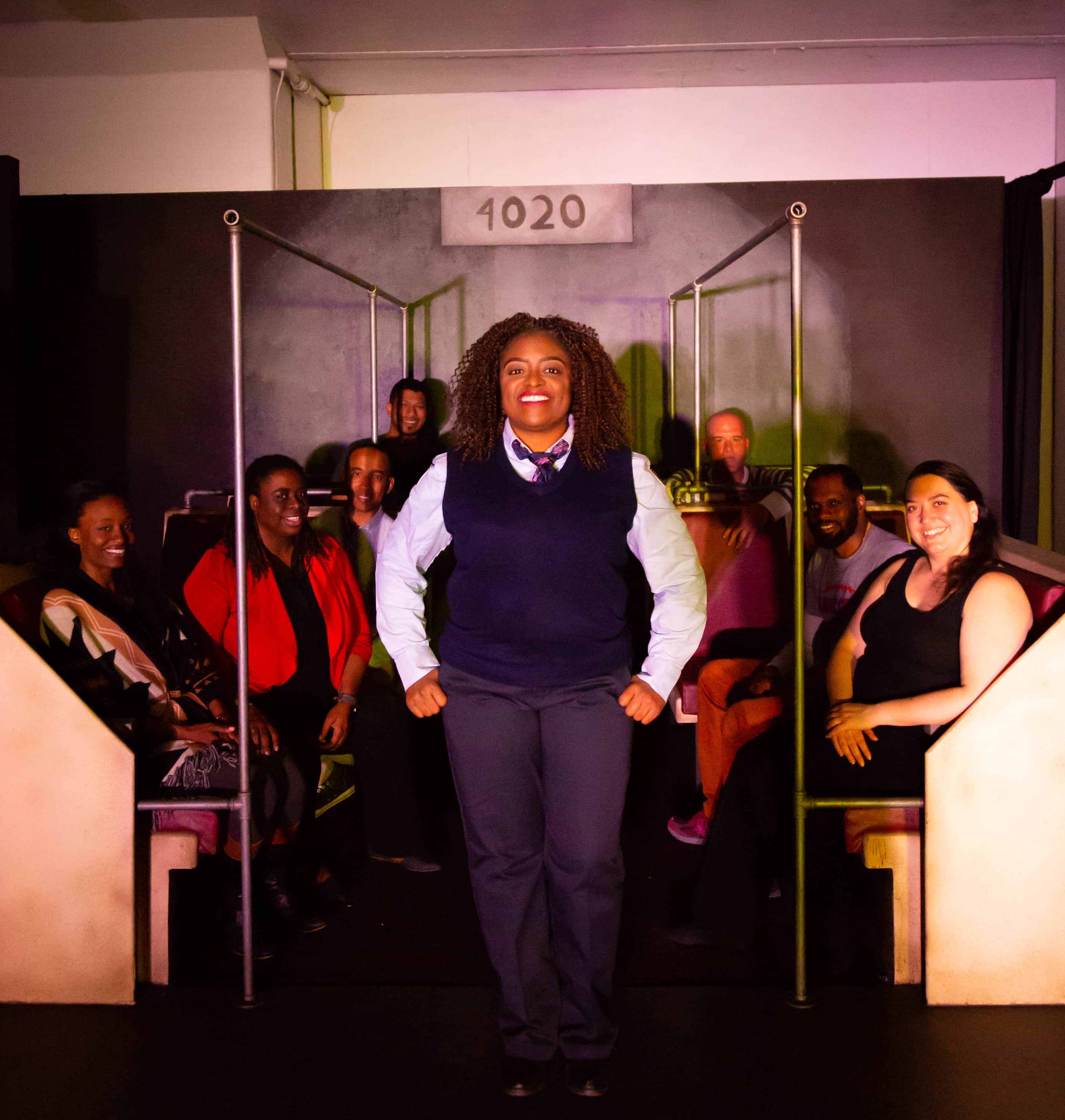 Lady Davonne (center) as Sherry in Use All Available Doors. Photo by Ryan Maxwell Photography.