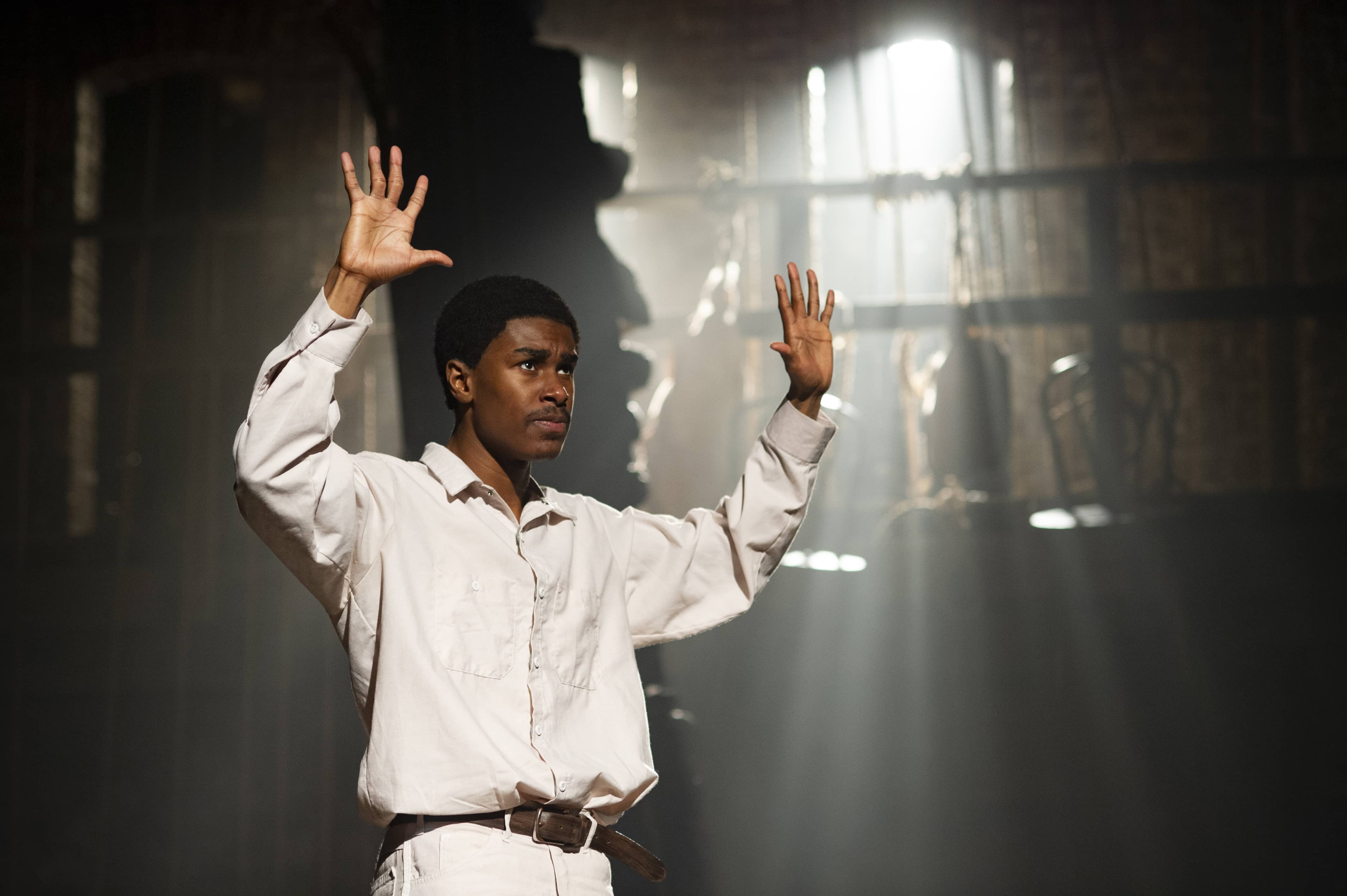 Lamont Walker II (Haywood) in The Scottsboro Boys at Signature Theatre. Photo by C Stanley Photography.