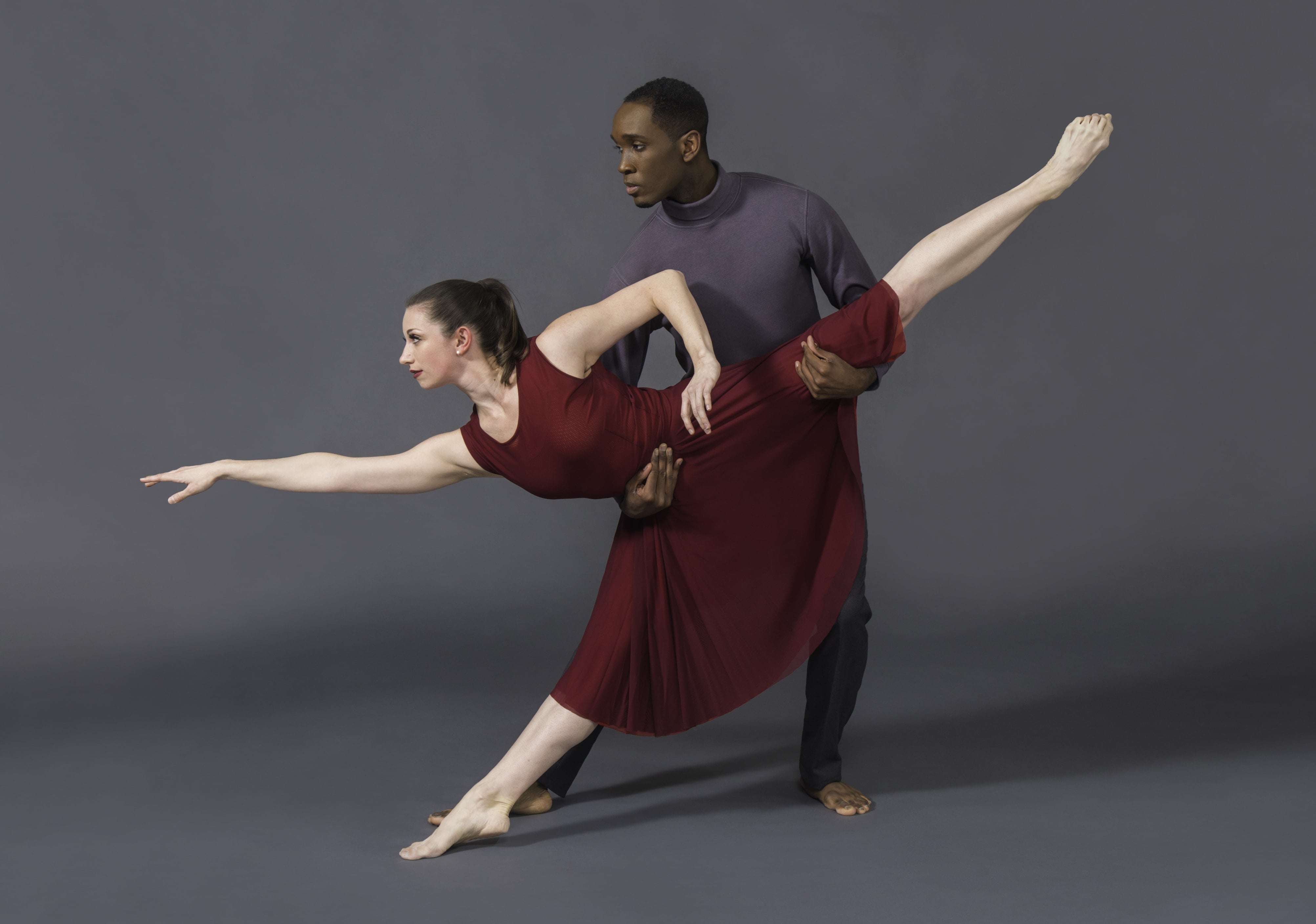 Christine Doyle and Sydney Hampton perform "I Am Vertical" in Portraits by Dana Tai Soon Burgess and Company. Photo by Jeff Watts.