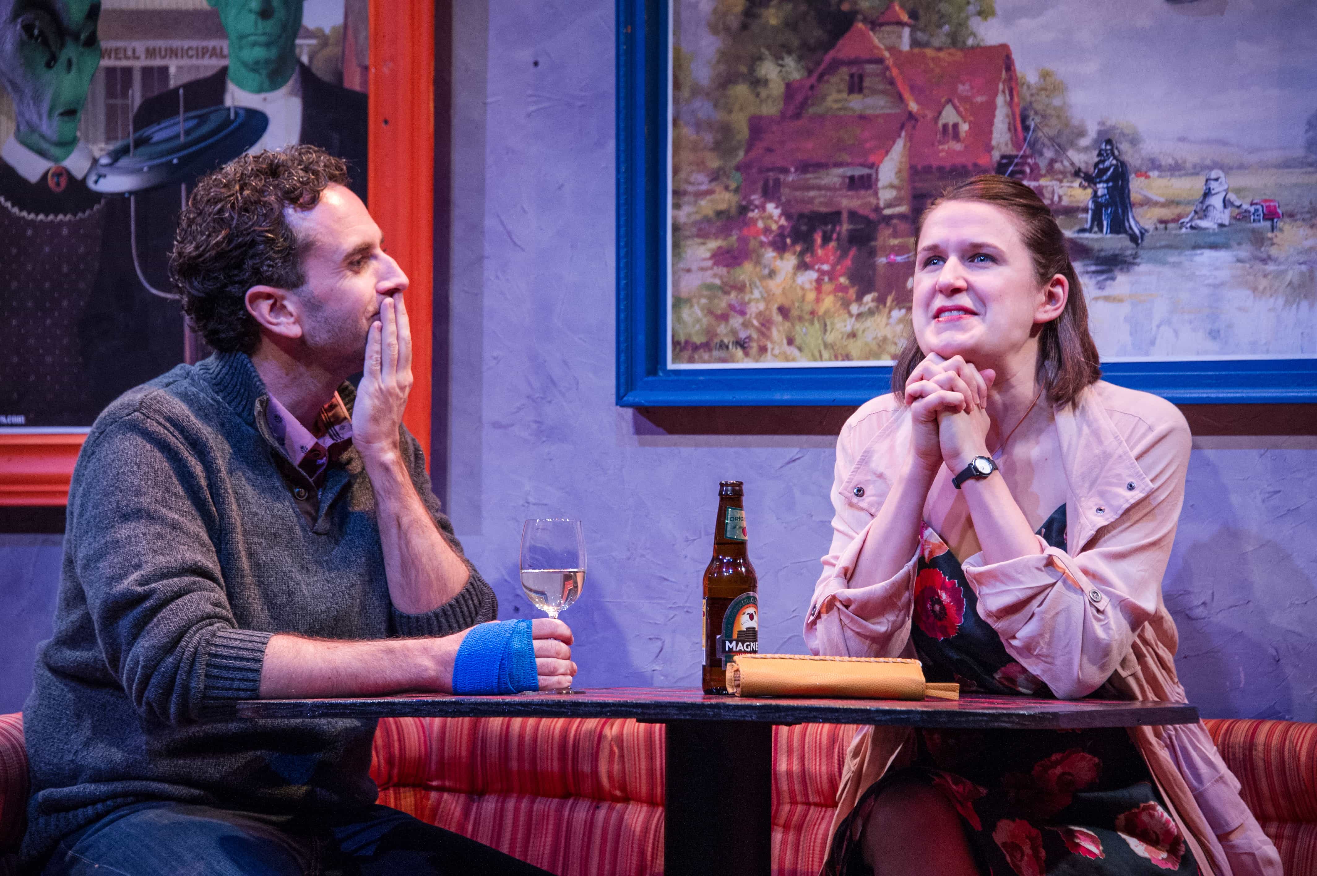 John Loughney and Brianna Letourneau in Other Life Forms, now playing at the Keegan Theatre. Photo by C. Stanley Photography.