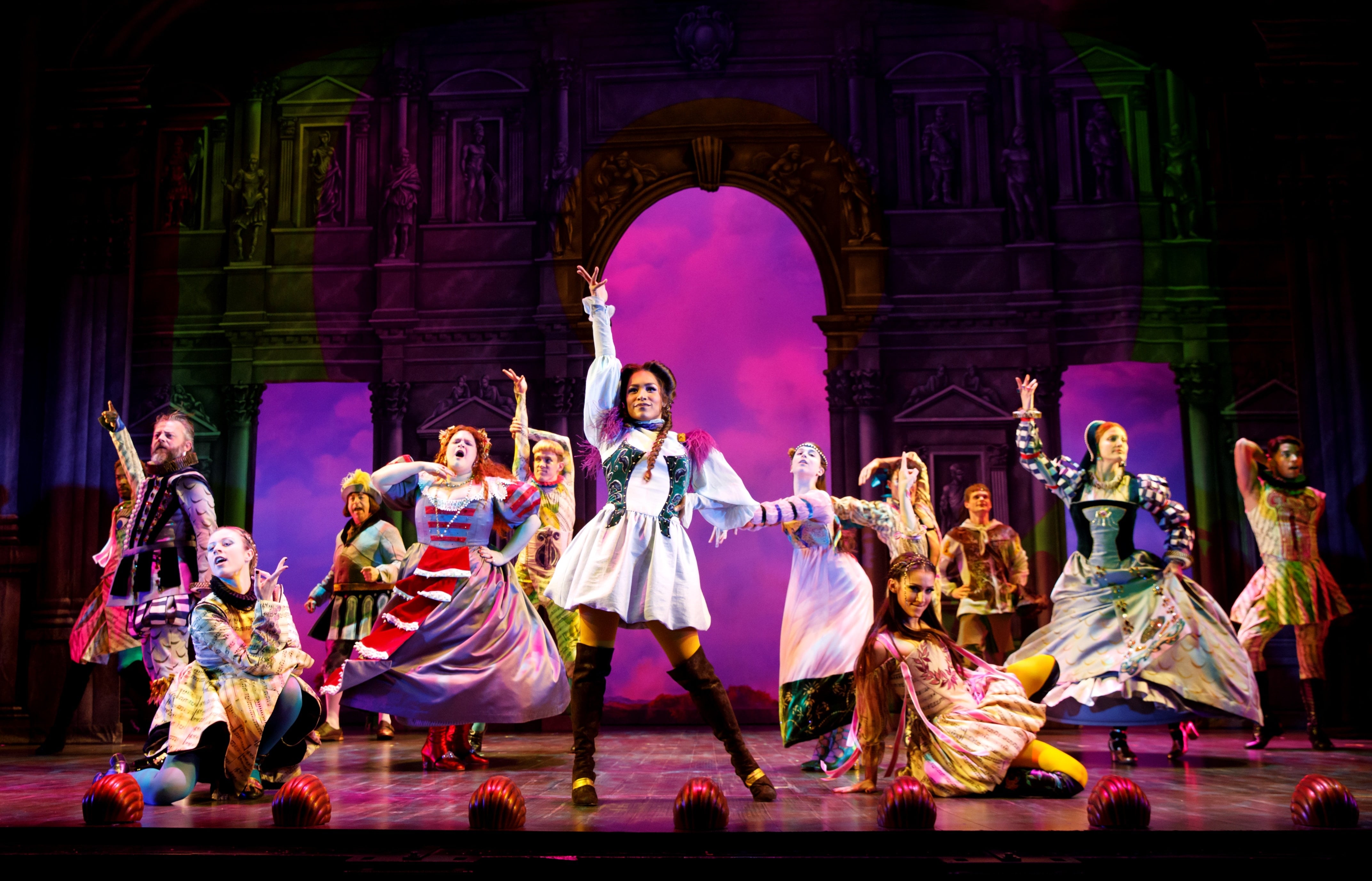 Taylor Iman Jones (center) and the company. Photo by Joan Marcus.