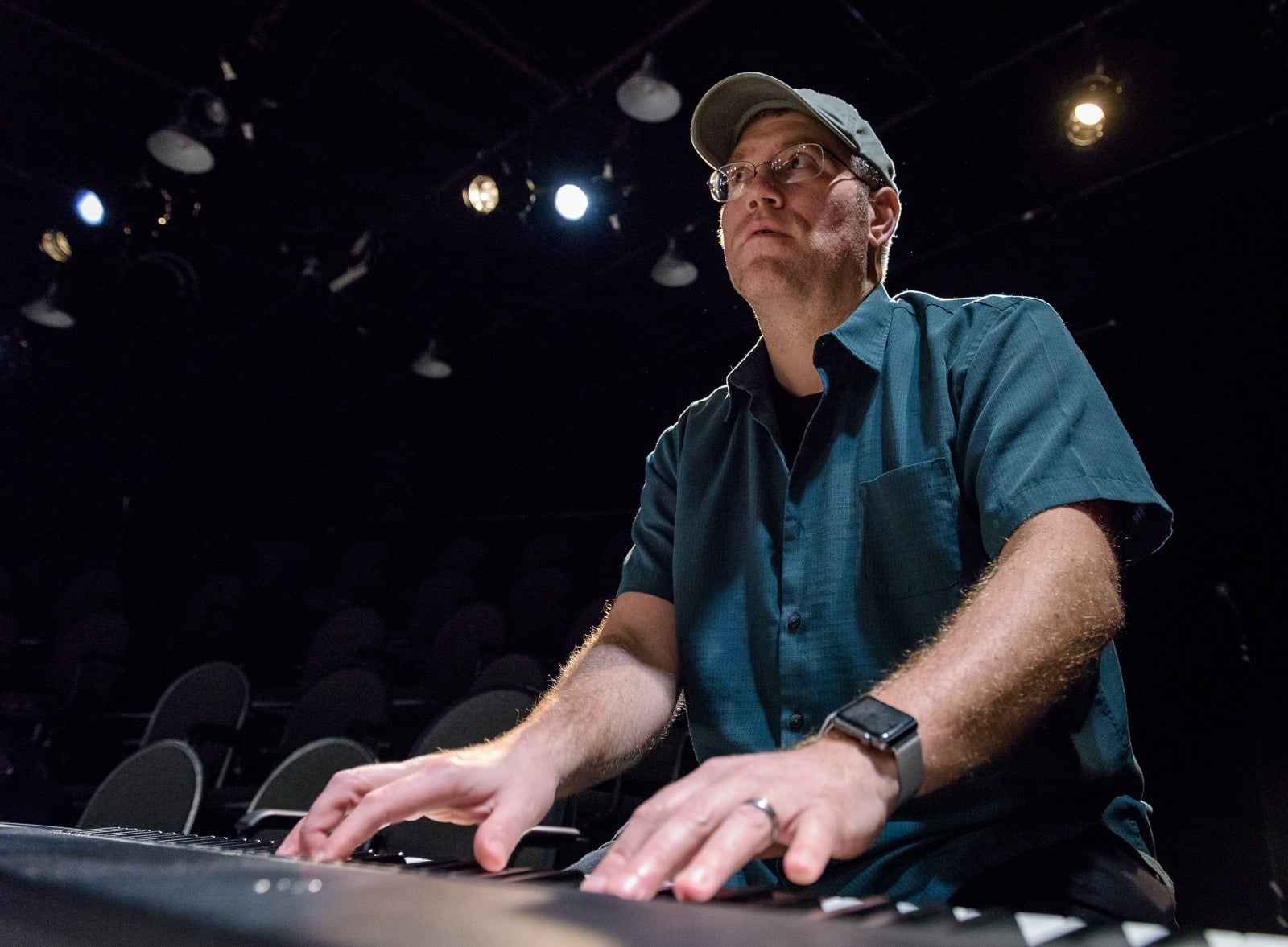 Travis Charles Ploeger on piano. Photo by Jeff Salmore. 