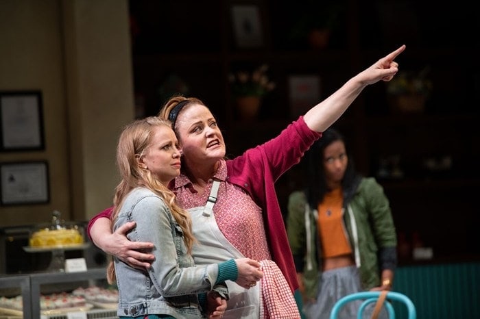Kelly Gibson and Erika Rolfsrud in 'The Cake' at the 2018 Contemporary American Theater Festival.