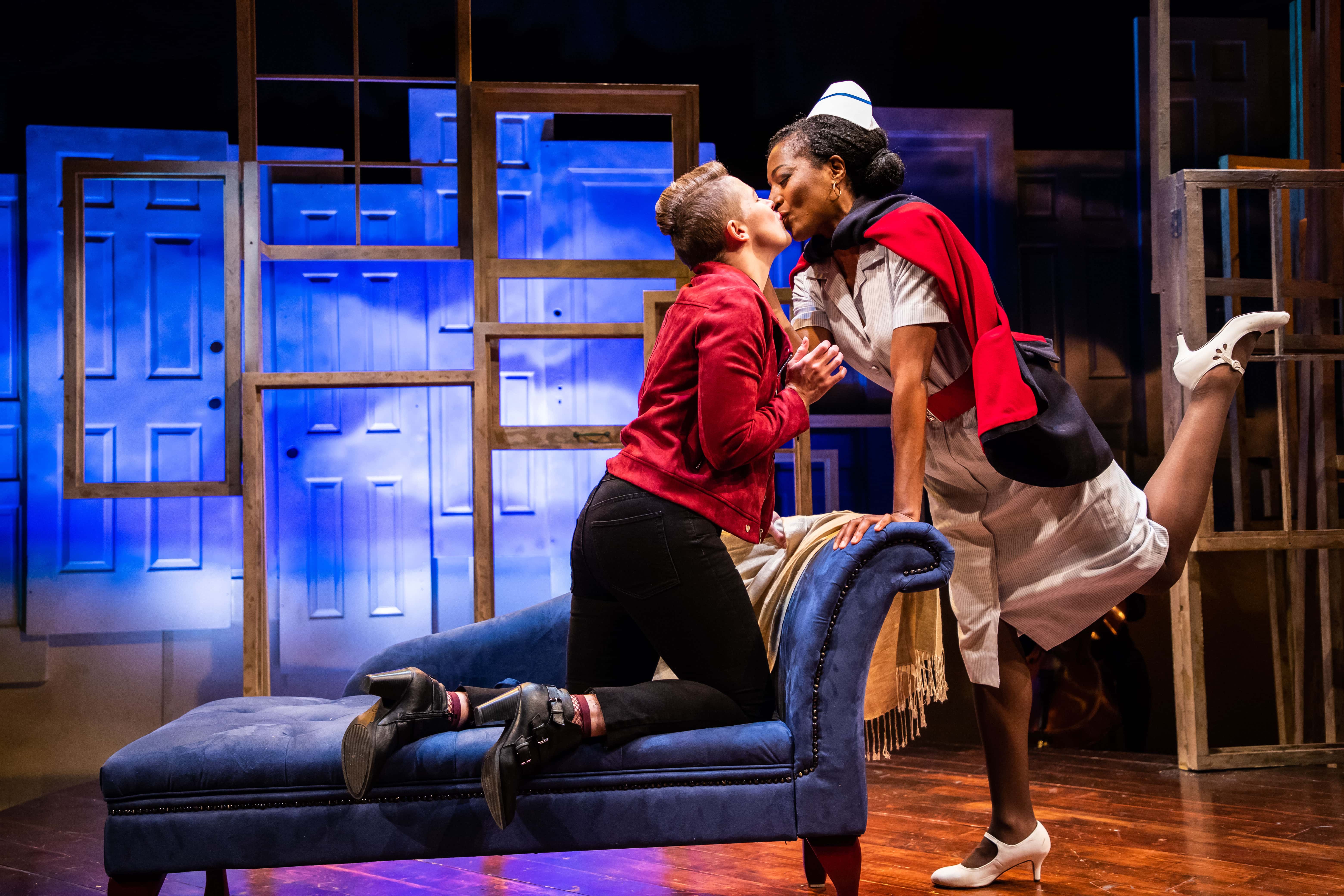 Mary Myers and Lilian Oben in Constellation Theatre's production of Melancholy Play: A Contemporary Farce. Photo by DJ Corey Photography.