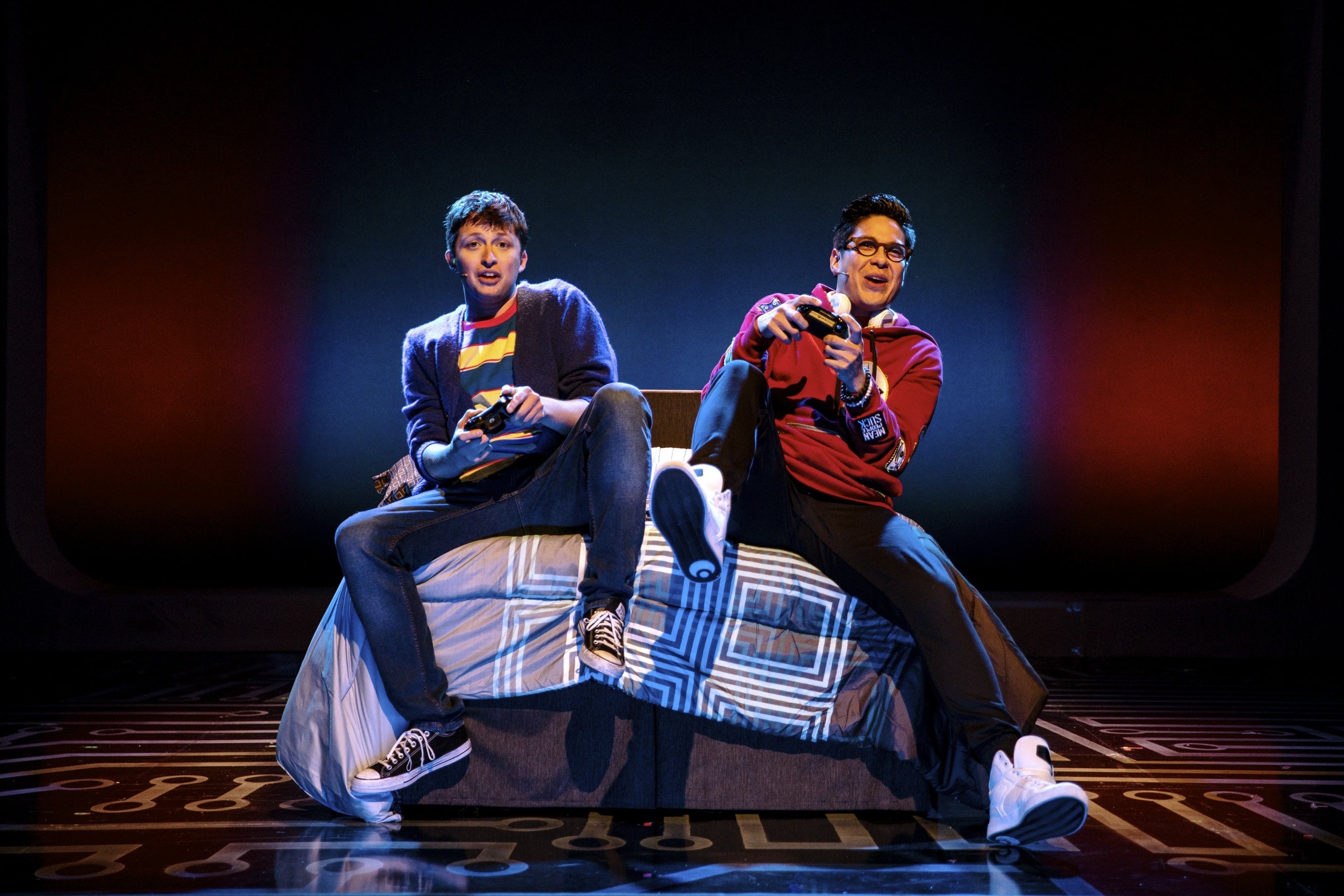 Will Roland and George Salazar in Be More Chill. Photo by Maria Baranova.