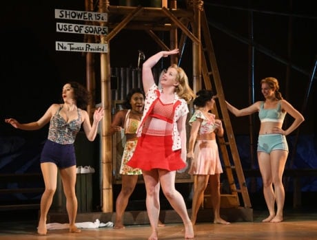 Christina Kidd, Jessica Bennett, Jessica Lauren Ball, Amanda Kaplan, and Megan Tatum in South Pacific. Photo by Stan Barouh.