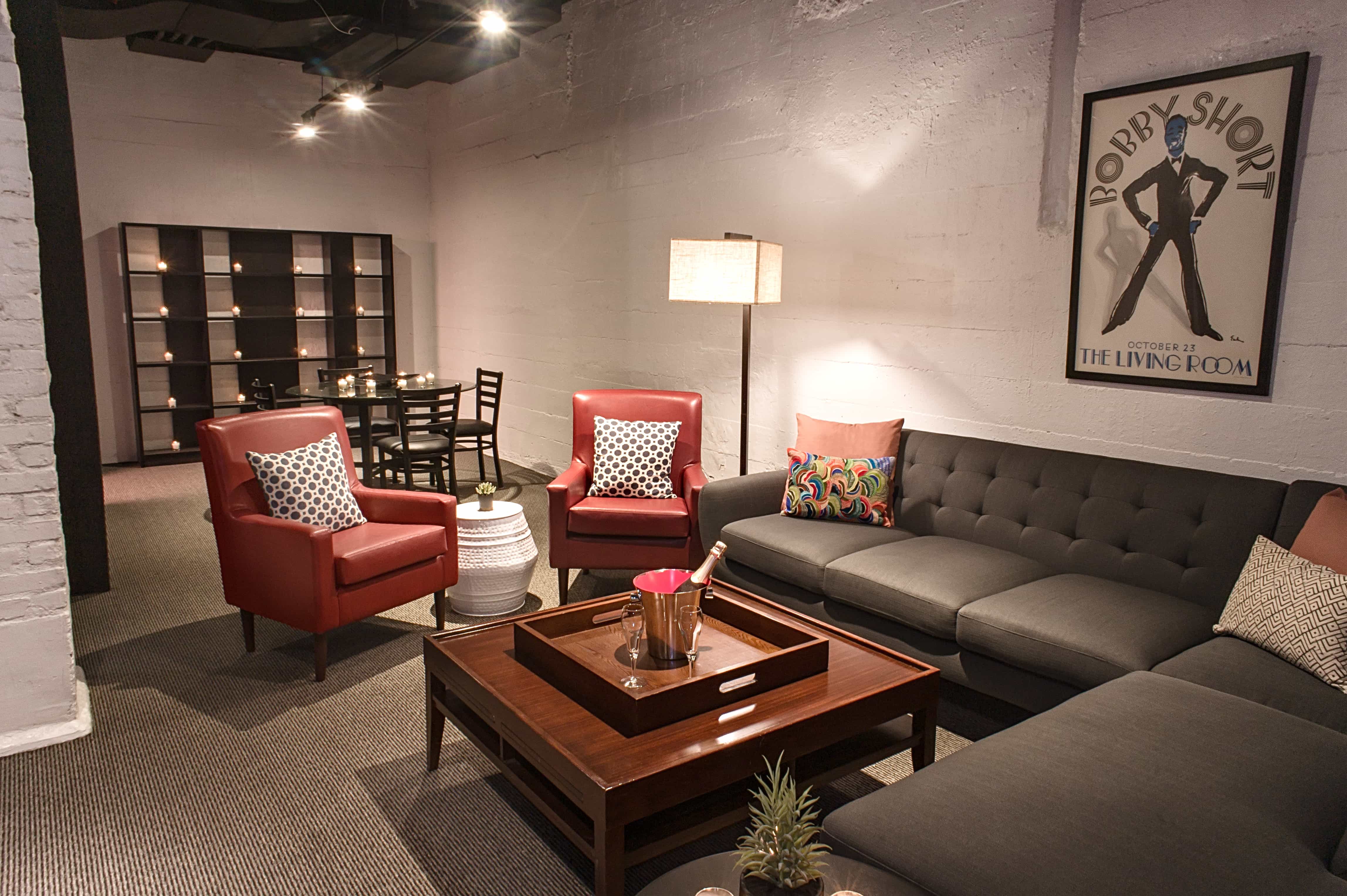 Birdland Theater, backstage lounge. Photo Courtesy of Birdland.