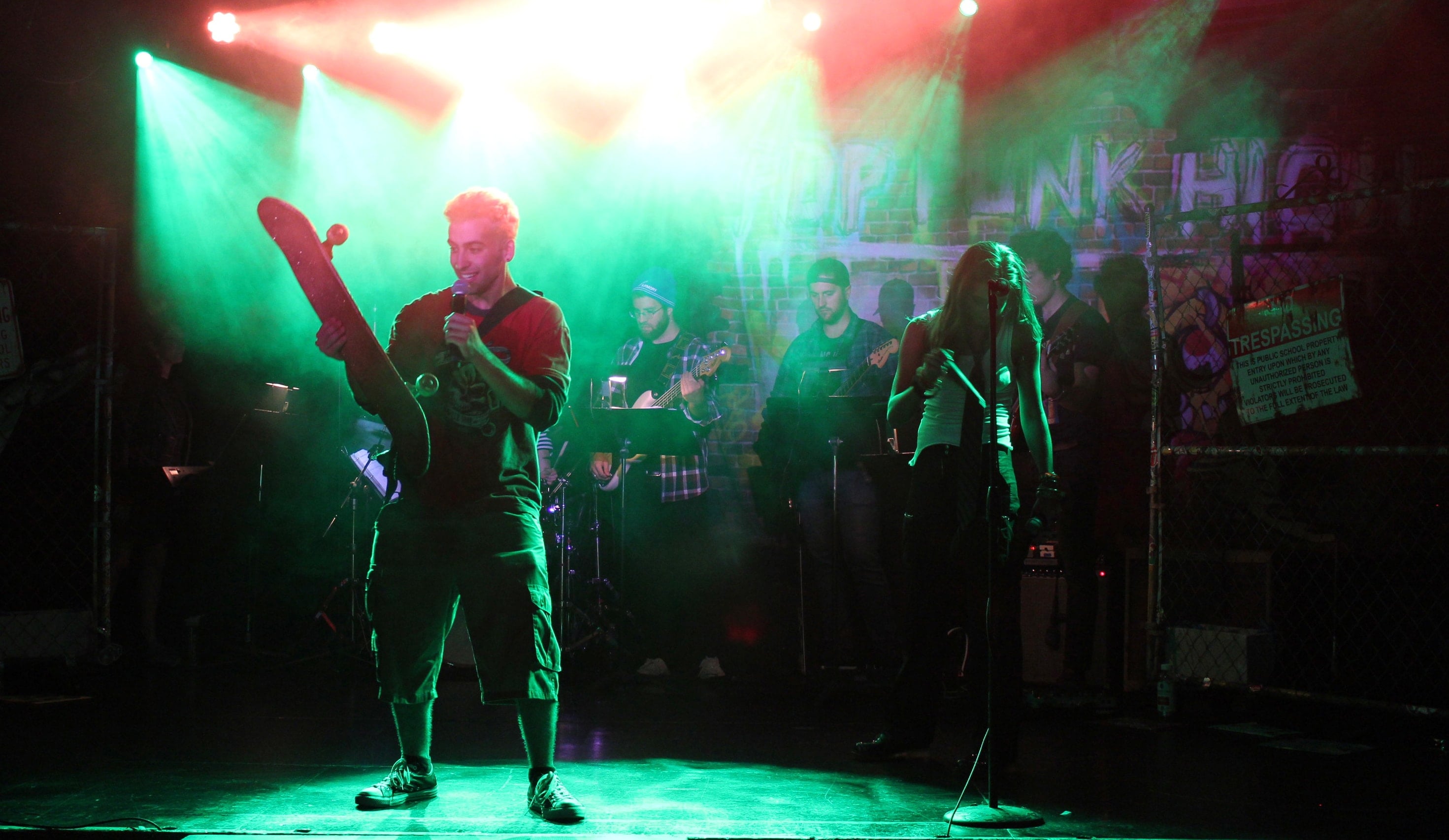 Ben Lapidus and Kelly Krauter with the band. Photo by Olivia Hern.