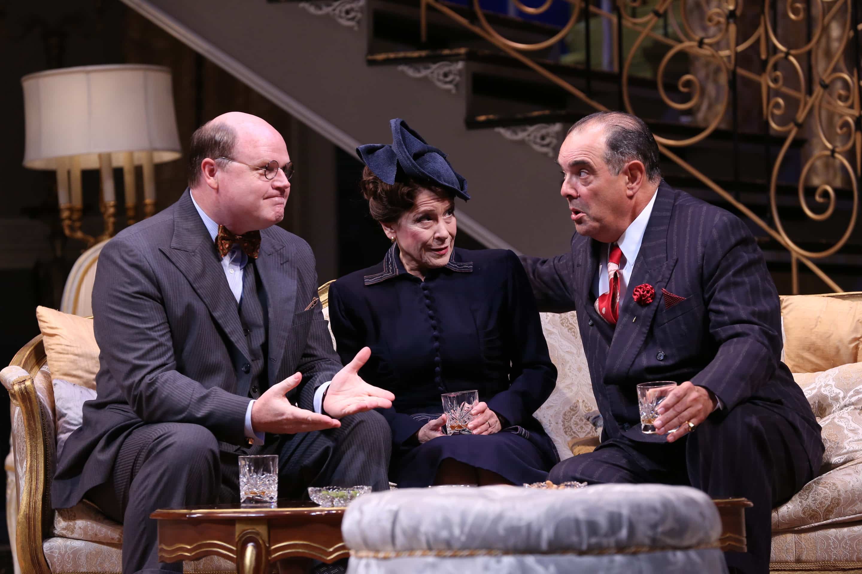 Todd Scofield, Naomi Jacobson, and Edward Gero in Born Yesterday. Photo by Carol Rosegg.