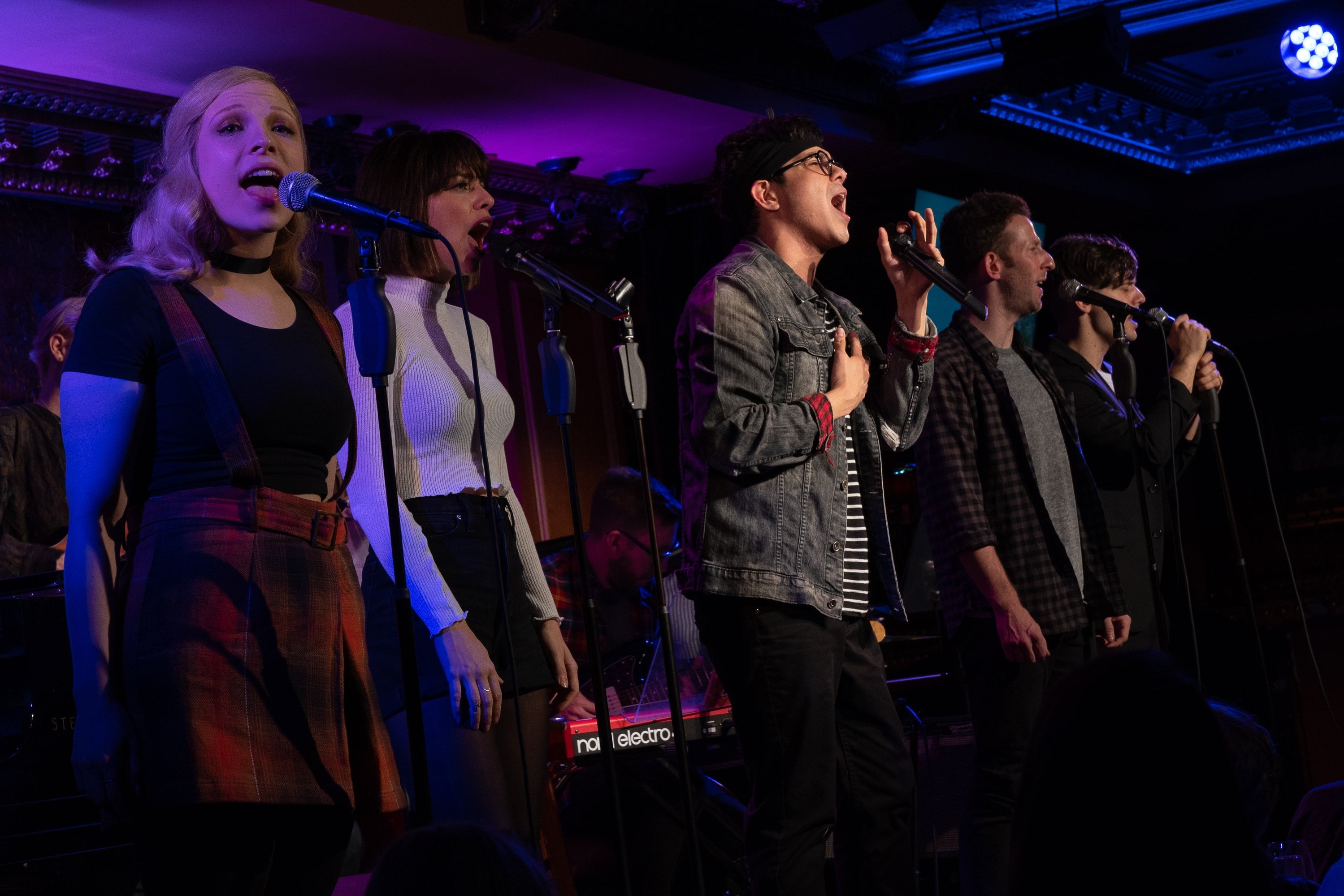 Lauren Marcus, Krysta Rodriguez, George Salazar, Nick Blaemire, and Andy Mientus. Photo by @AbbyWarhola.