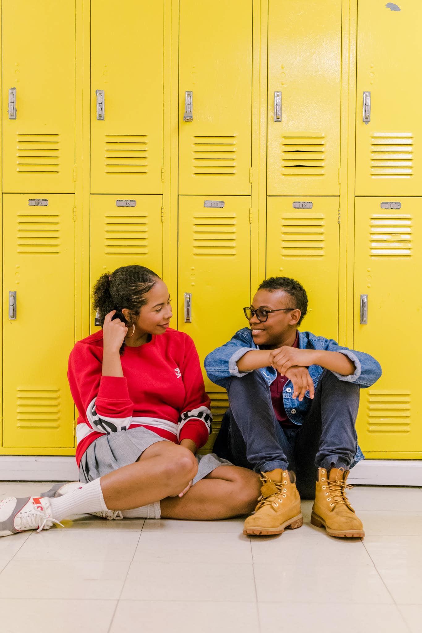Maria Marsalis (Marisol) and Majenta Thomas (Kia) in She Like Girls, playing through October 28 at the University of Maryland, Baltimore County. Photo courtesy of UMBC Department of Theatre.