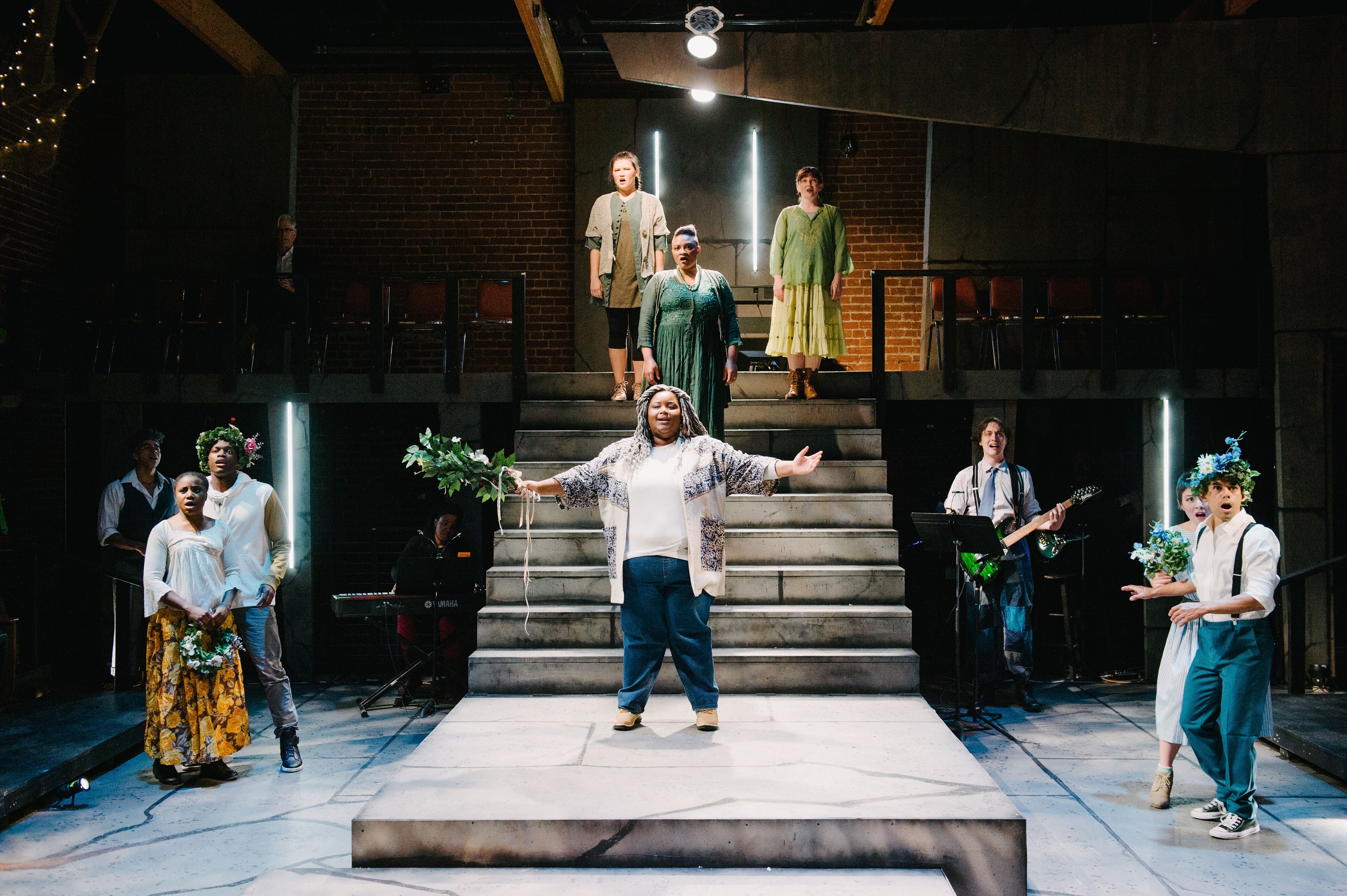 The cast of As You Like It. Photo by Cameron Whitman 