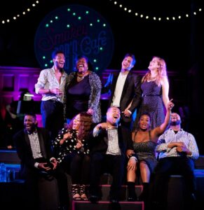 The cast of 'Smokey Joe’s Cafe' at ArtsCentric. Photo by K.Finch Photography.