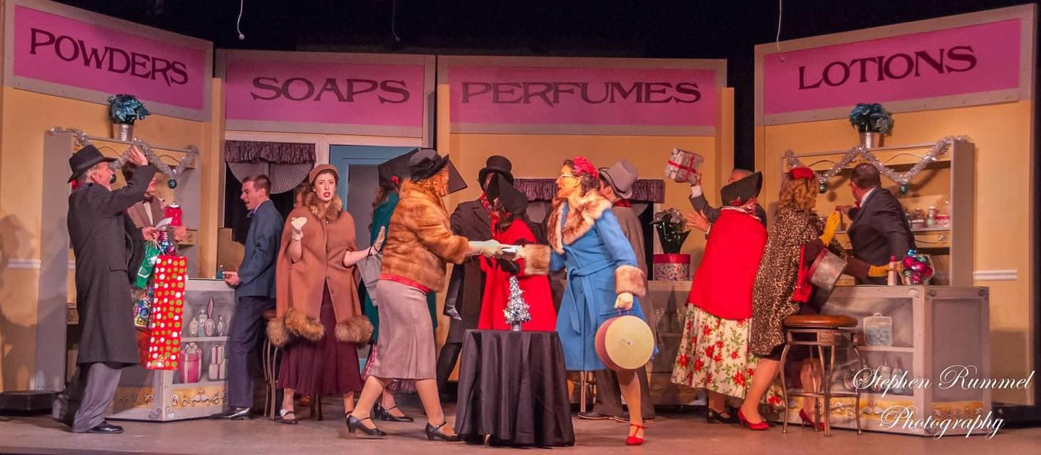 The cast of She Loves Me, playing through December 16 at Fauquier Community Theatre. Photo by Stephen Rummel Photography.