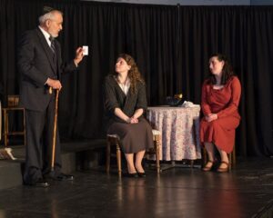 Jerry Schuchman, Annette Kalicki, and Christen Stephansky in A Shayna Maidel. Photo by Harvey Levine.