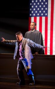 Andrew Stenson and Soloman Howard in 'American Soldier.' Photo by Scott Suchman.