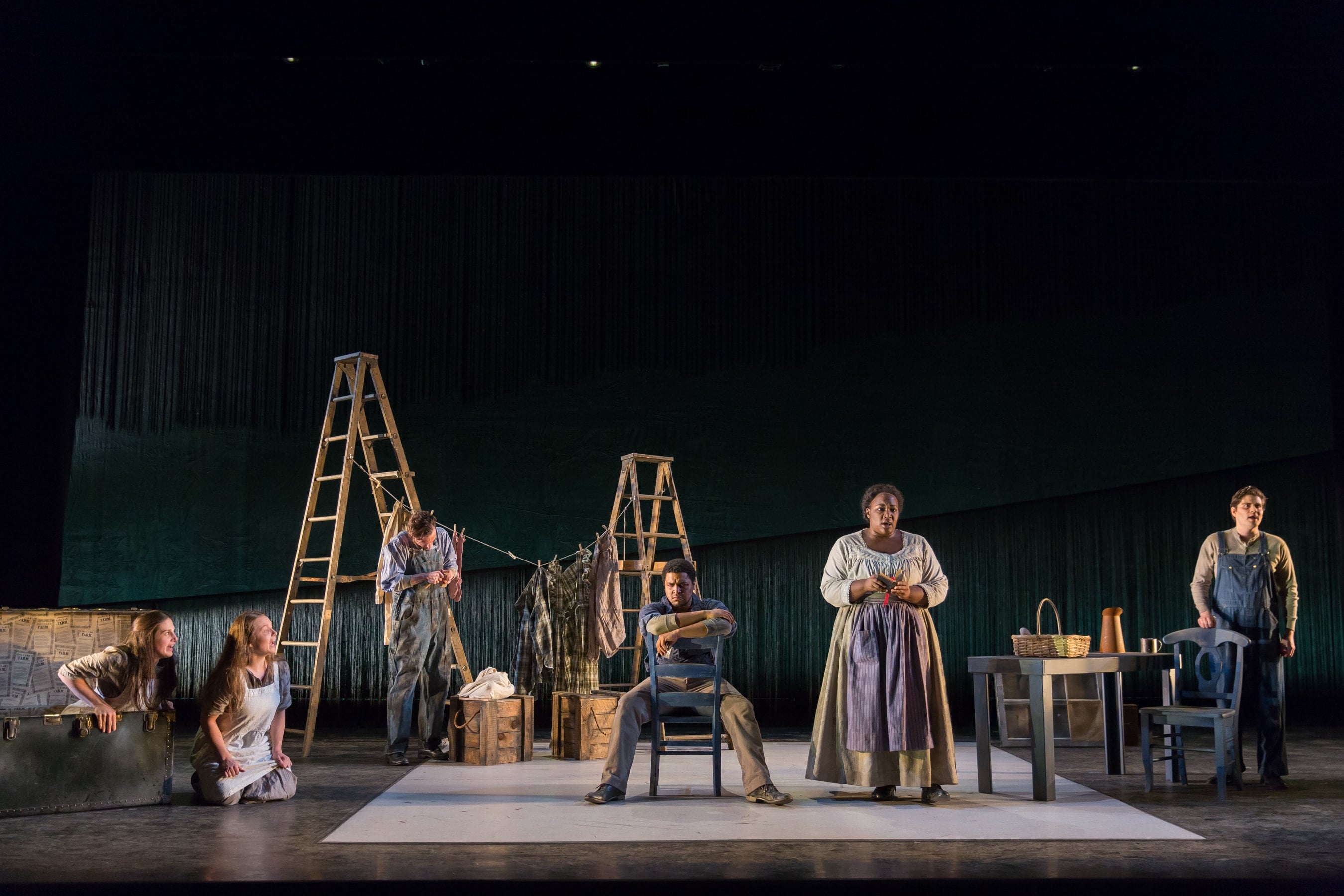 The cast of Missy Mazzoli's 'Proving Up.' Photo by Scott Suchman. 