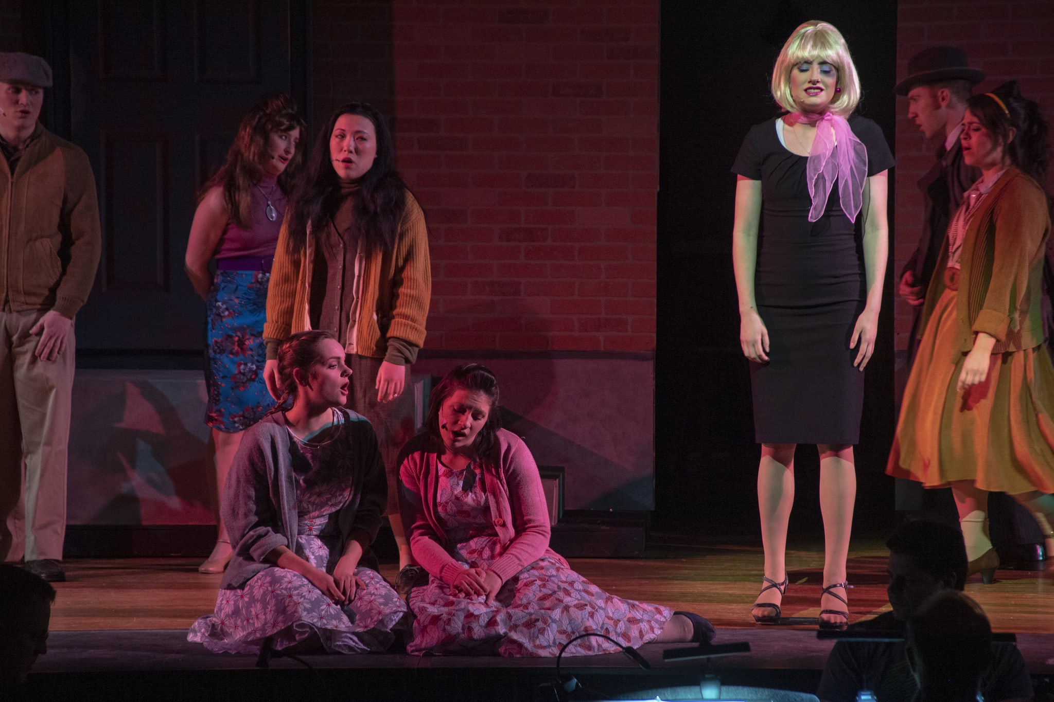 Mackenzie Hirsch and the cast of 'Little Shop of Horrors.' Photo courtesy of the US Naval Academy. 