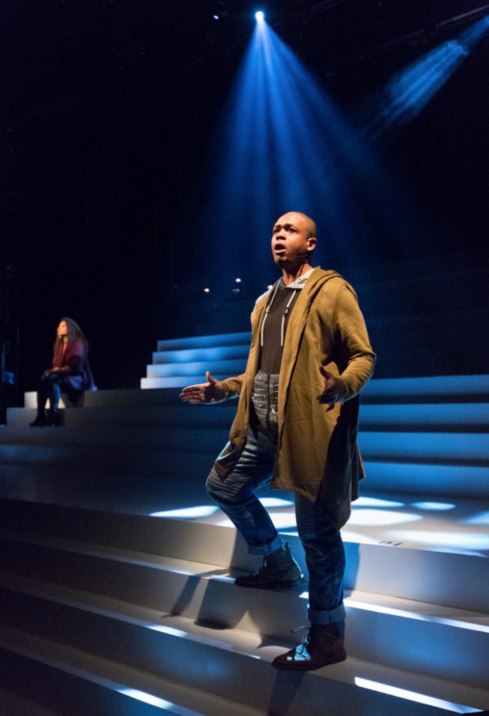 Derrick Cobey in Jesus Christ Superstar at Bristol Riverside Theater. Photo by Mark Garvin.