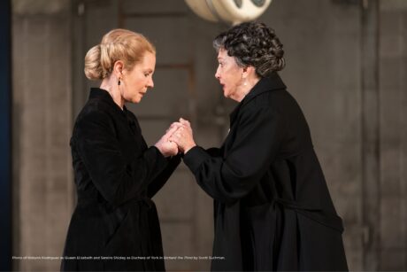 Robynn Rodriguez as Queen Elizabeth and Sandra Shipley as Duchess of York in Shakespeare Theatre Company's production of 'Richard the Third.' Photo by Scott Suchman.