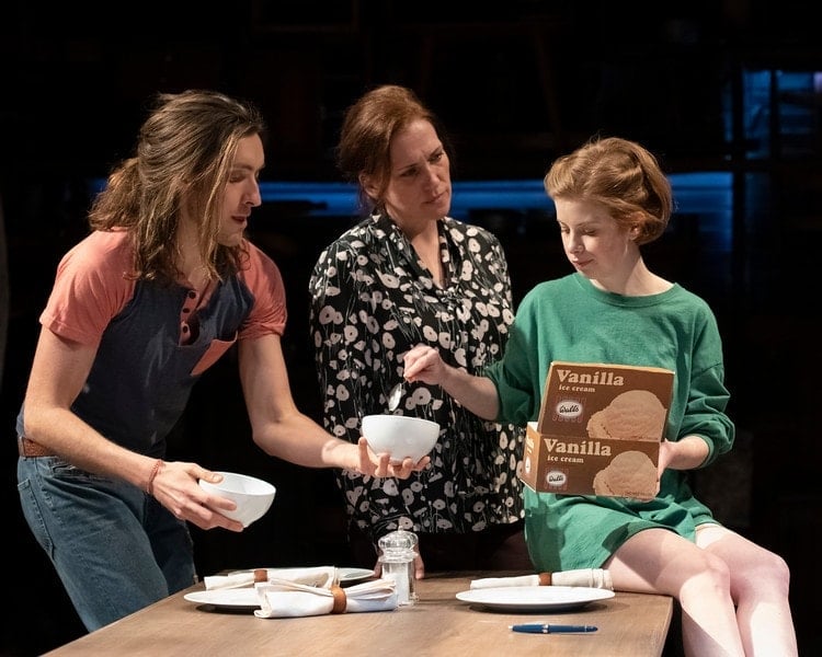 Sam Saint Ours as Nate, Catherine Eaton as May and Megan Graves as Amy in 'Oil.' Photo by Teresa Castracane Photography.