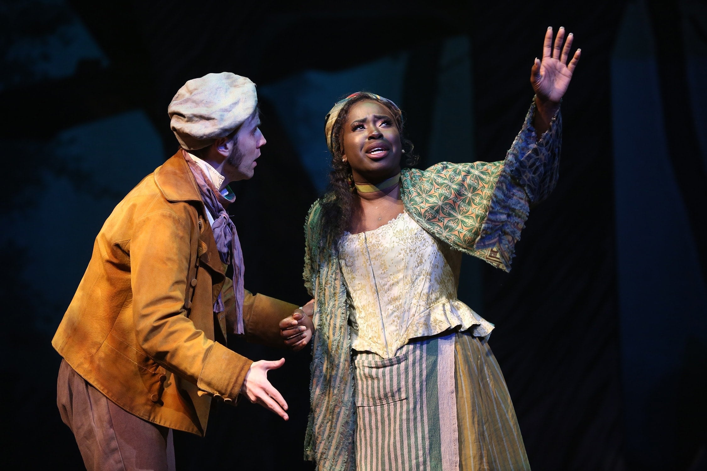 Evan Casey and Awa Sal Secka as the Baker and the Baker's Wife. Photo by Carol Rosegg. 