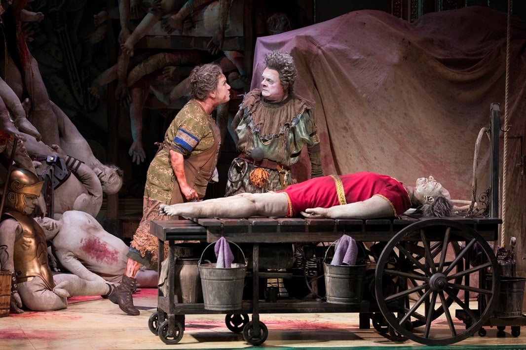 Kristine Nielsen and Nathan Lane. Photo by Julieta Cervantes.