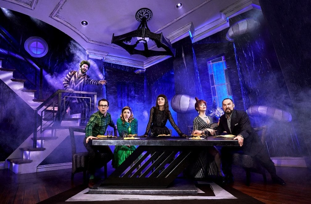 Alex Brightman, Rob McClure, Kerry Butler, Sophia Anne Caruso, Leslie Kritzer, and Adam Dannheisser. Photo by Matthew Murphy.