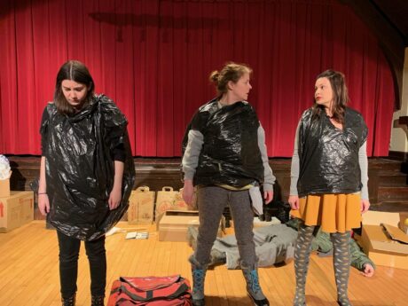 Catherine Gilbert (Clara), Sarah Akers (Emily), and Jessie Burns (Rose) in 'The Value of Moscow.' Photo credit: Arianne' Warner.