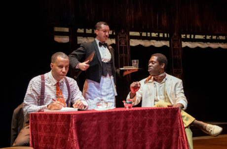 James J. Johnson, RJ Pavel, and Jeremy Hunter in 'Les Deux Noirs.' Photo by Stan Barouh.