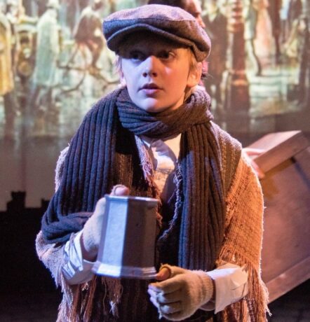 Joey D'Angelo as Oliver in Annapolis Shakespeare Company's production of 'Oliver!' Photo by Joshua McKerrow.