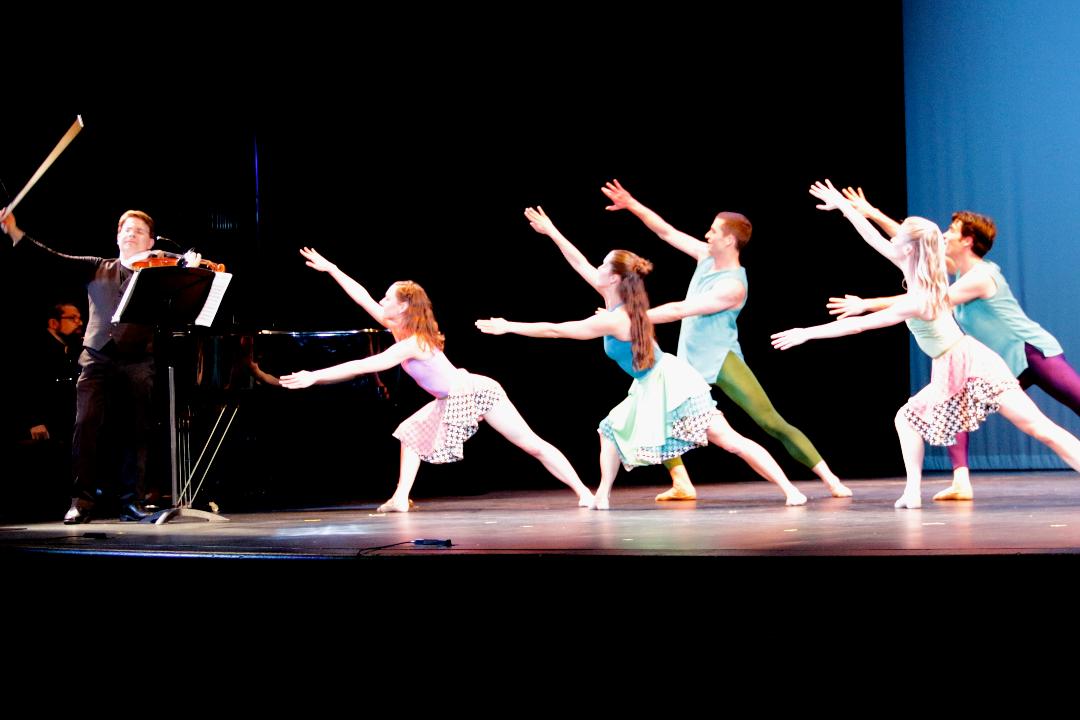 Leo and Carlos perform with the Bowen McCauley Dance Company. Photo by Angela Anderson. 