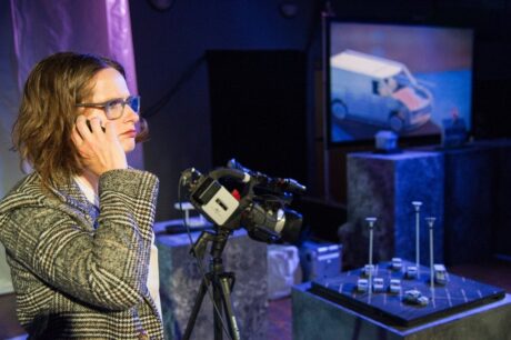Lee Gerstenhaber as Roberta in 'Forest Treás' by Pointless Theatre Company. Photo by C. Stanley Photography.