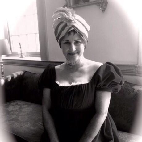 Mara Bayewitz plays Dolley Madison in 'Dolley Madison, Presidentress' at Best Medicine Rep. Photo courtesy of Mara Bayewitz.
