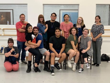 The cast of Workhouse Arts Center's 'Carrie, The Musical': Barbara Lawson, (front row) Chelsea Majors, Casey Fero, Ian Pathak, Becky Levin, Amanda Mason (back row) Michael Omohundro, Kimberly Geipel, Chris Rios, Andrea Newsome, Sydney Cluff, Christine Maxted. Photo courtesy of Workhouse Arts Center.