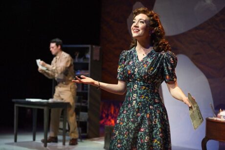 Jake Epstein as Jack and Amelia Pedlow as Louise in Ken Ludwig's 'Dear Jack, Dear Louise' at Arena Stage. Photo by C. Stanley Photography.