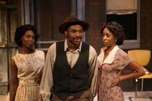 Seven Guitars - Joniece Abbott Pratt, Wayne Bennett, and Bonita Brisker in Seven Guitars. Photo by Teresa Wood.