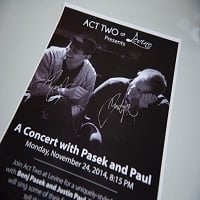 Tony Nominated Songwriters Benj Pasek and Justin Paul Held a Master Class with Act Two @ Levine Pre-Professional Students at Strathmore Last Night