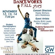 ‘Danceworks Fall 2015’ at George Washington University’s Department of Theatre of Dance