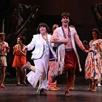 Ann Harada and Clyde Alves. Photo by Joan Marcus.