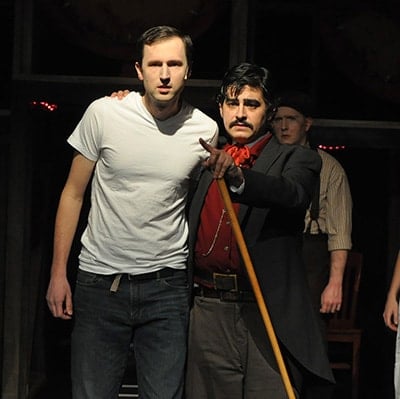 Michael Gale (Lee Harvey Oswald) and Jonathan Cagle-Mulberg (John Wilkes Booth). Photo by Matthew Randall.