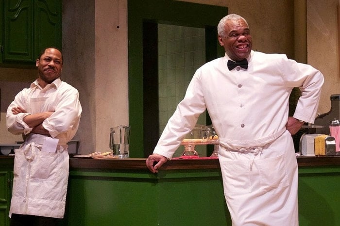 Ro Boddie and Craig Wallace in Round House Theatre’s production of “MASTER HAROLD” … and the Boys. Photo by Kaley Etzkorn.