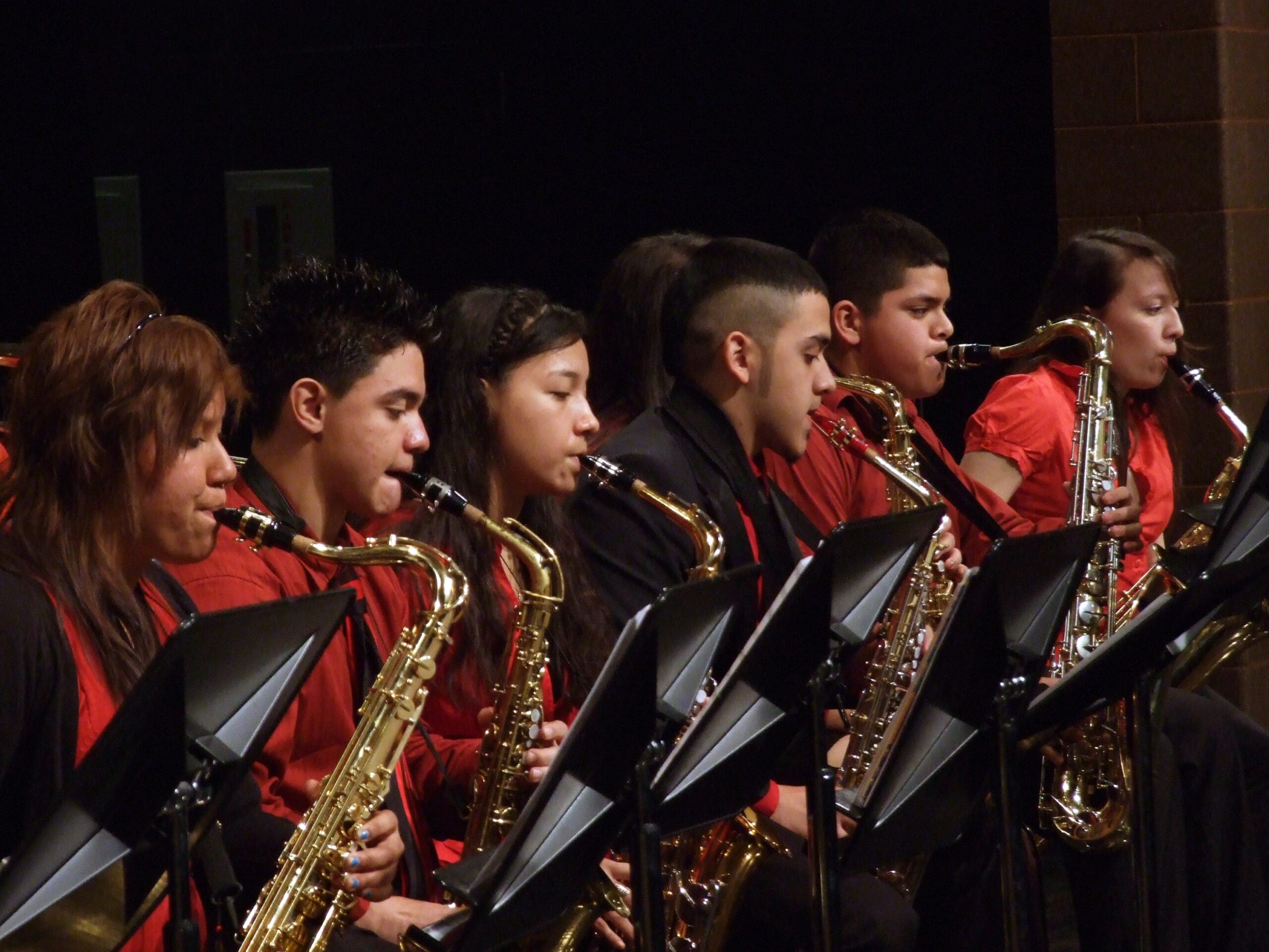Performers from the Jazz Institute of Chicago, a prior participant in the AIM program. Photo courtesy of Bloomberg.