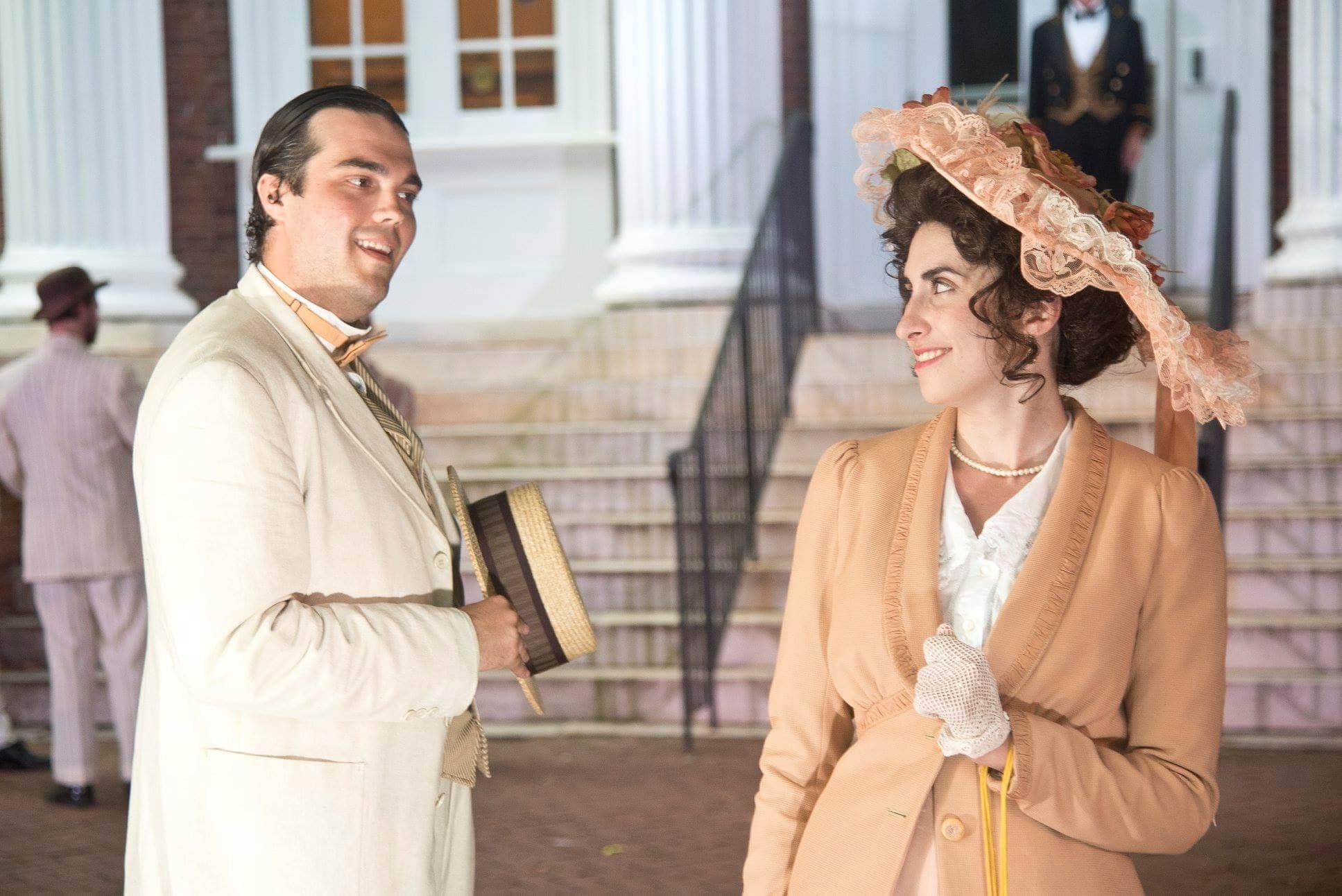 Nate Ruleaux and Helena Farhi in Love's Labours Lost, presented by the Annapolis Shakespeare Company. Photo by Joshua McKerrow.